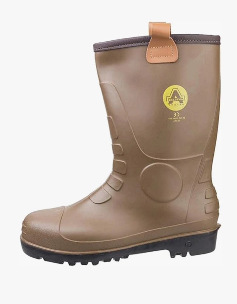 FS95 Unisex Rigger Safety Boots Wellingtons Tan