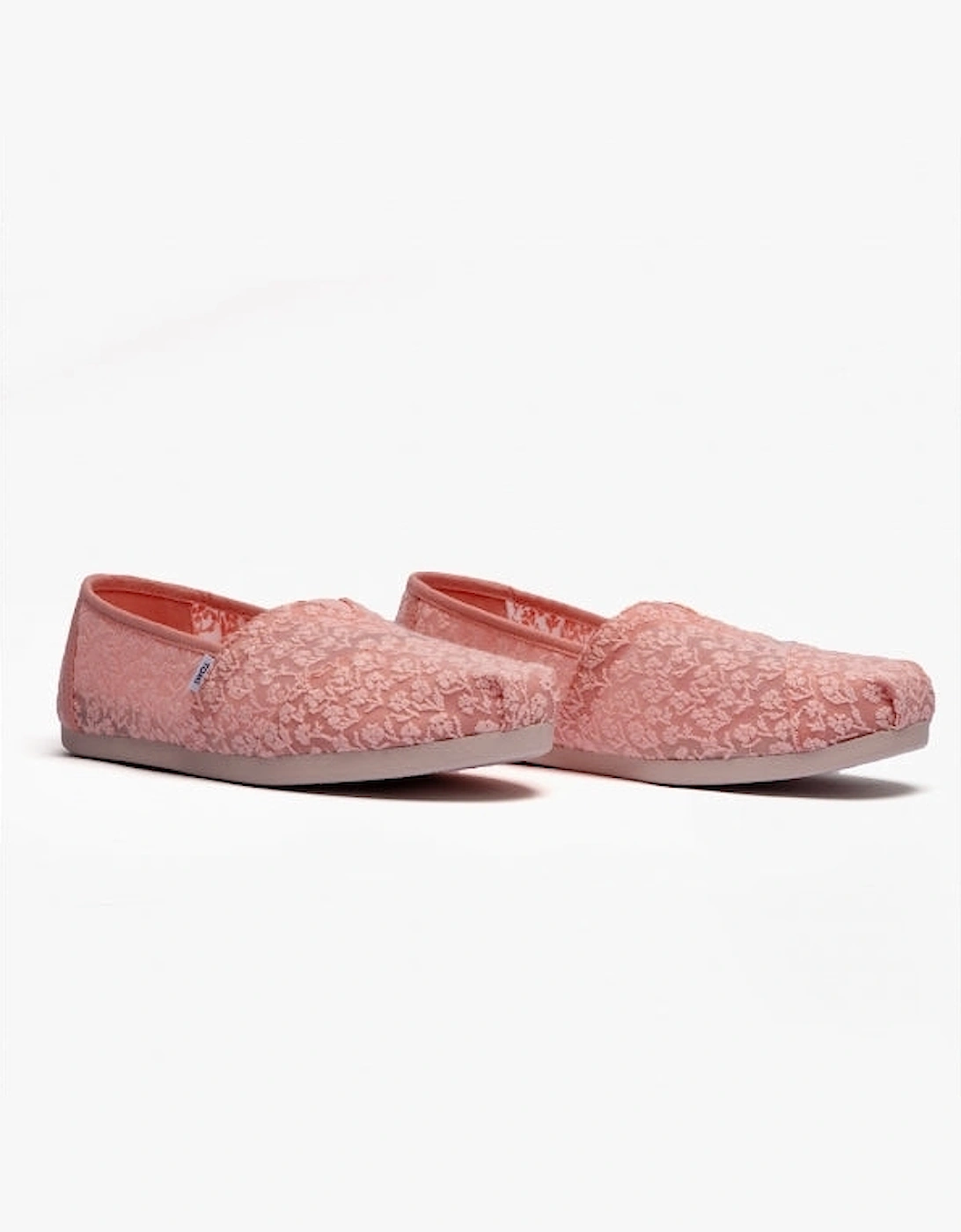 ALPARGATA Womens Posy Lace Espadrille Peach