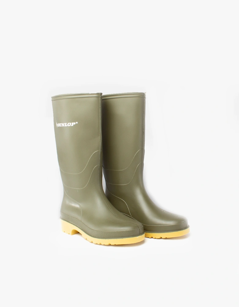 DULL Unisex Junior Wellington Boots Green