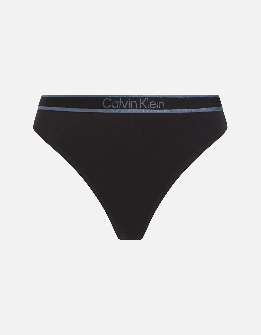 TONAL LOGO COTTON Womens Thong Black, 5 of 4