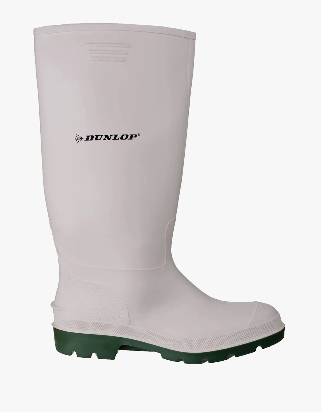 Men's Dunlop PRICEMASTOR Mens Wellington Boots White/Green - Size: 10
