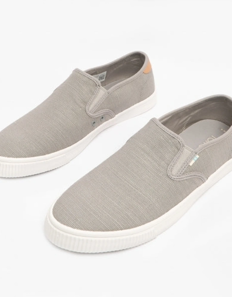 BAJA Mens Slip On Canvas Shoes Grey