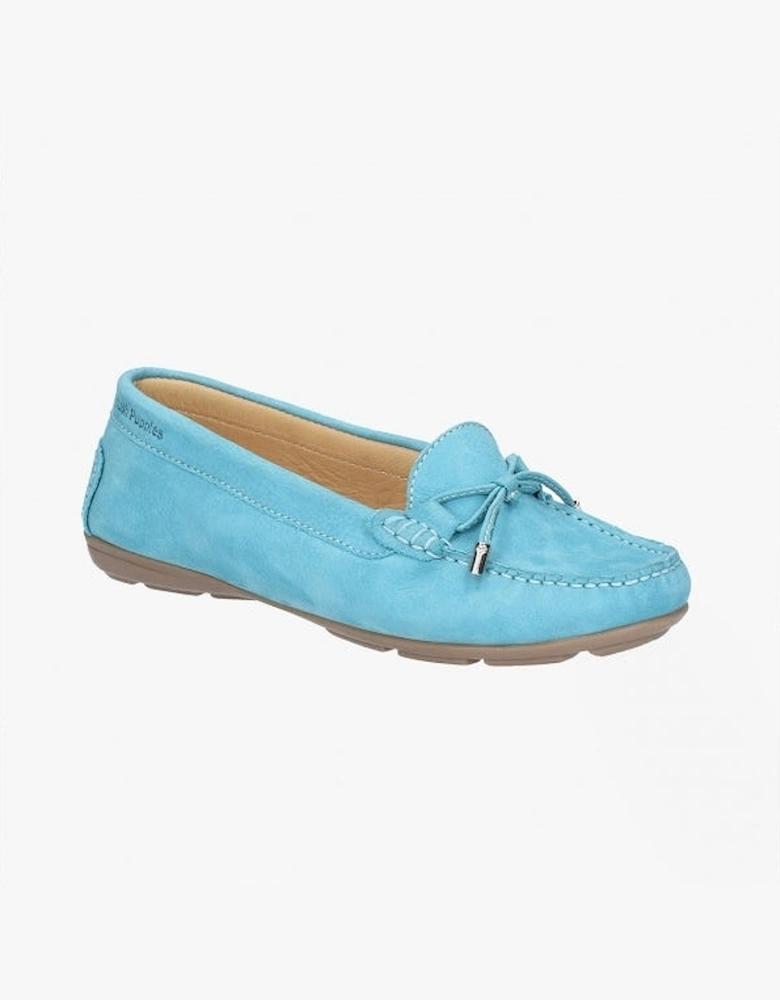 MAGGIE Womens Leather Driving Shoes Teal