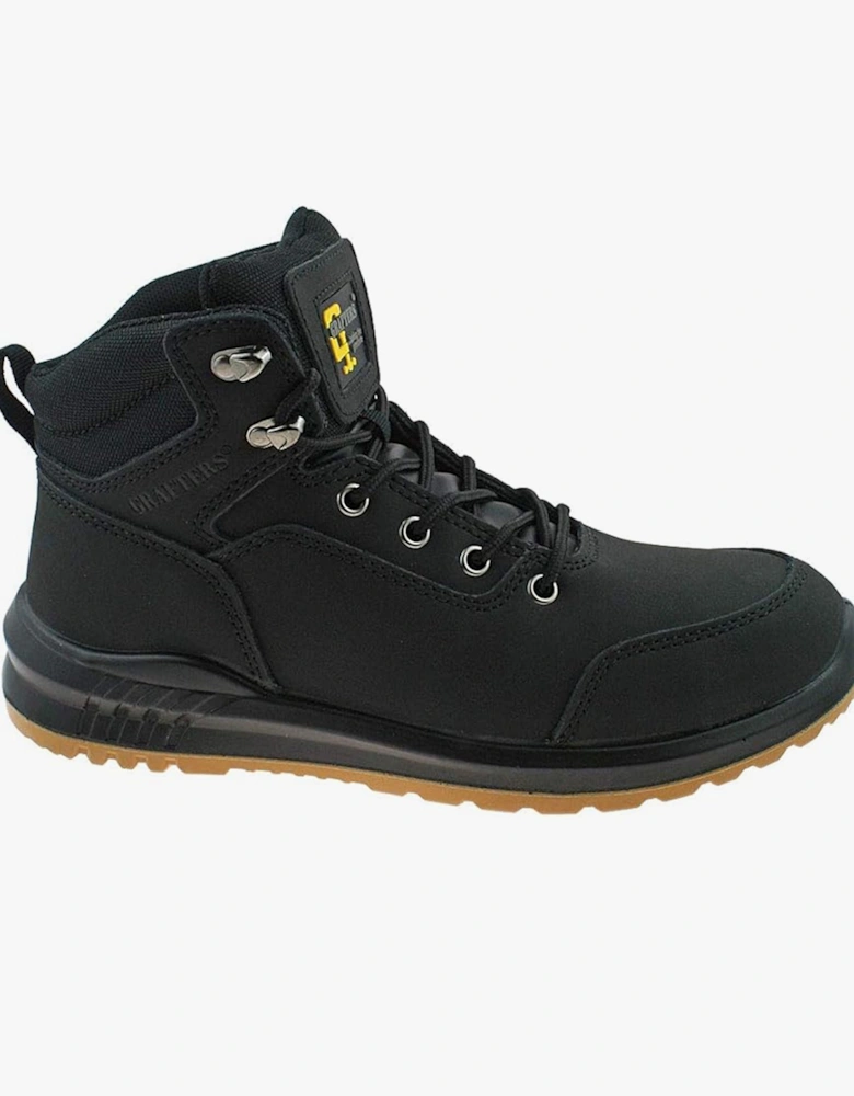 M513A Unisex Nubuck Steel Toe Boots Black