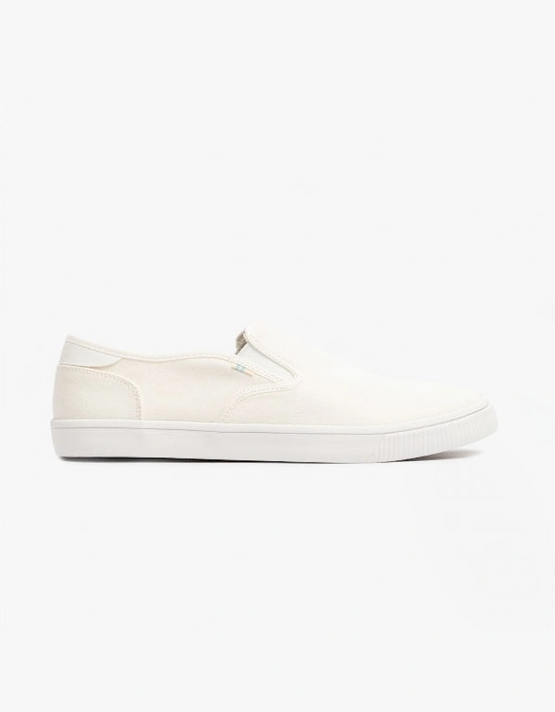 BAJA Mens Slip On Canvas Shoes White