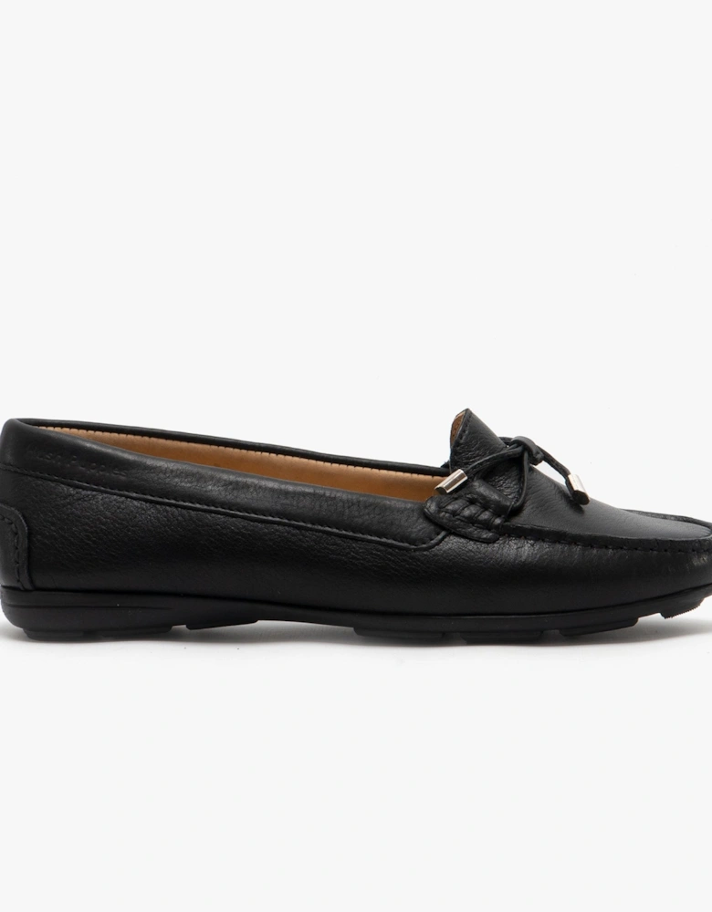 MAGGIE Womens Leather Loafers Black