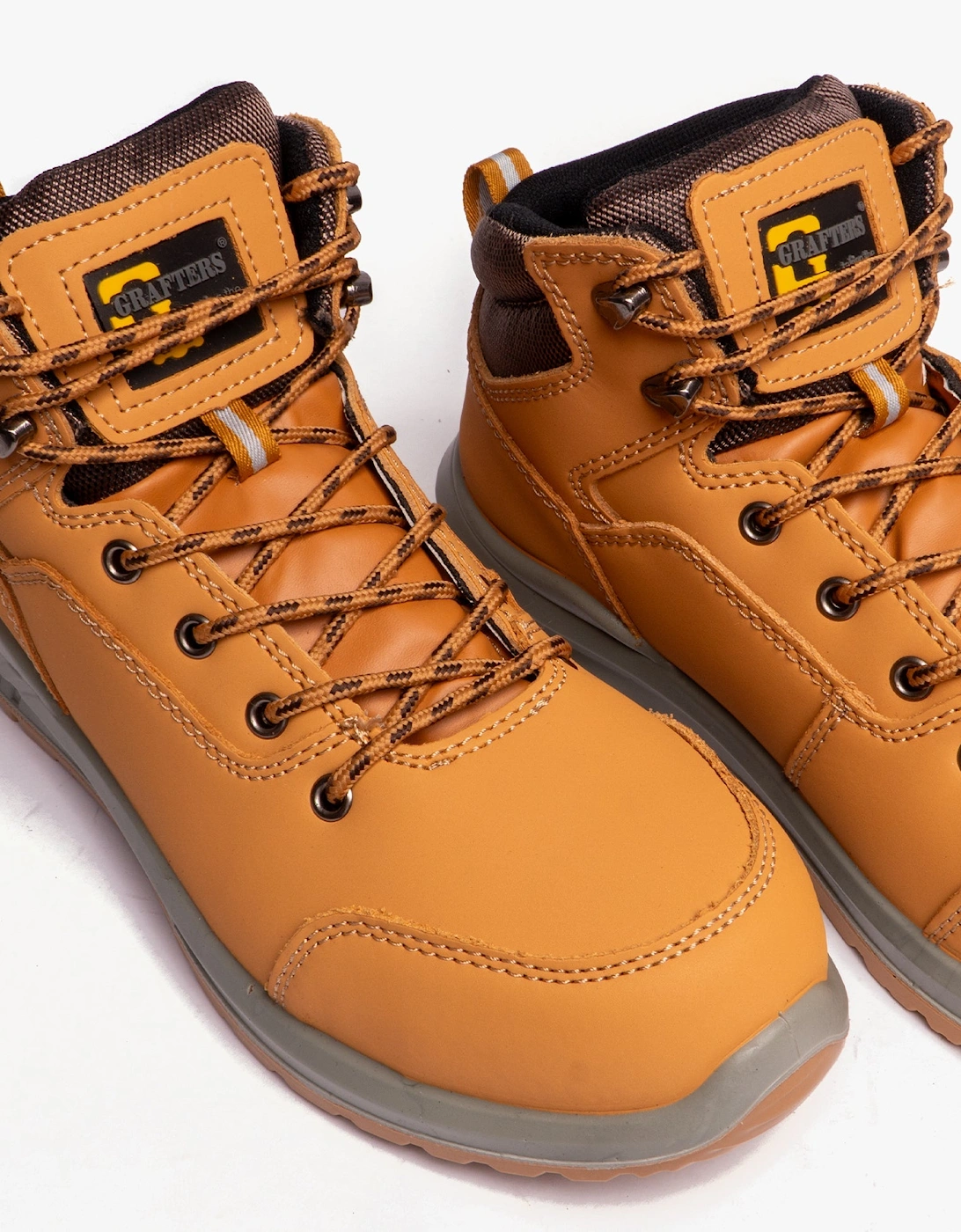 M513N Unisex Nubuck Steel Toe Boots Honey