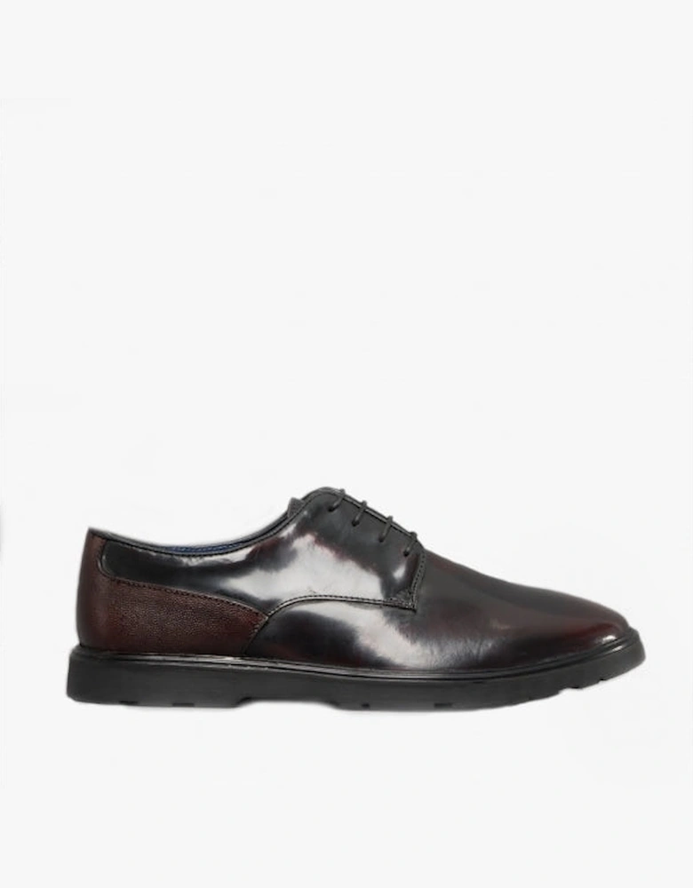 RUSKIN Mens Leather Derby Shoes Oxblood