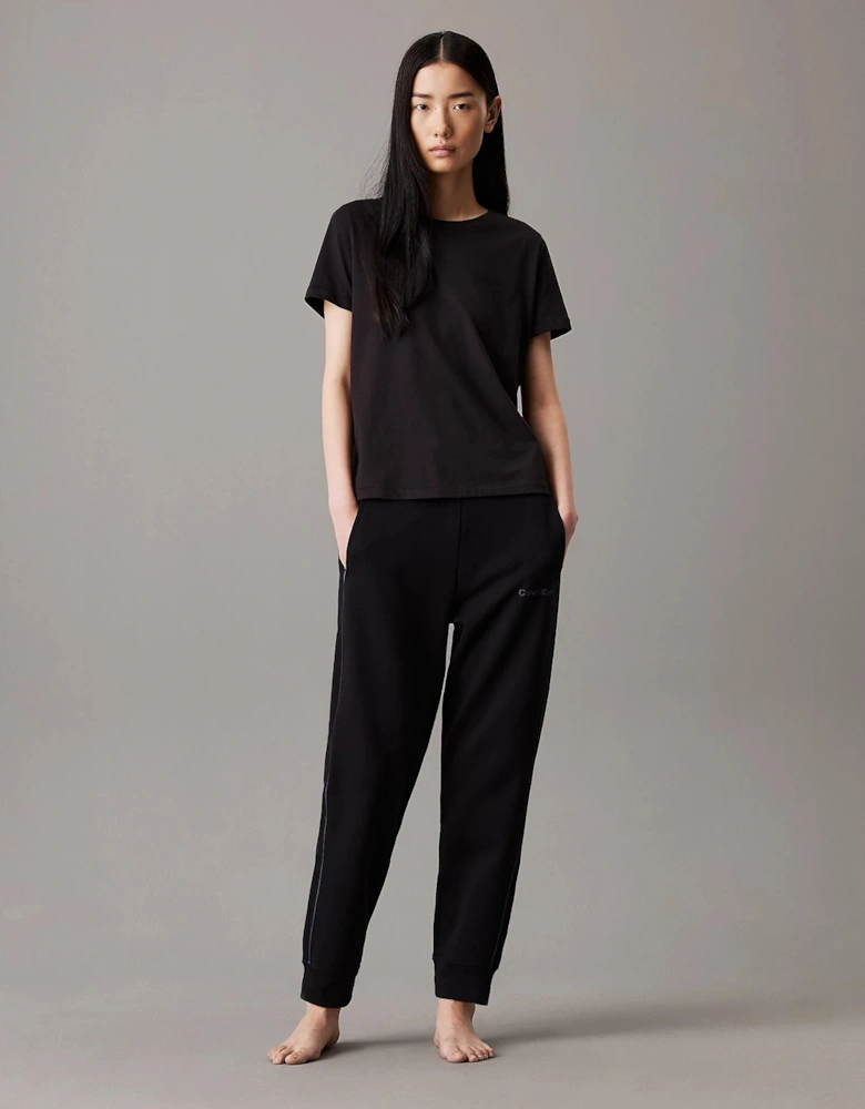 TONAL LOGO LOUNGE Womens Joggers Black