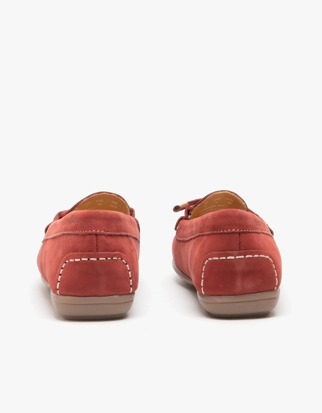 MAGGIE Womens Nubuck Loafers Red