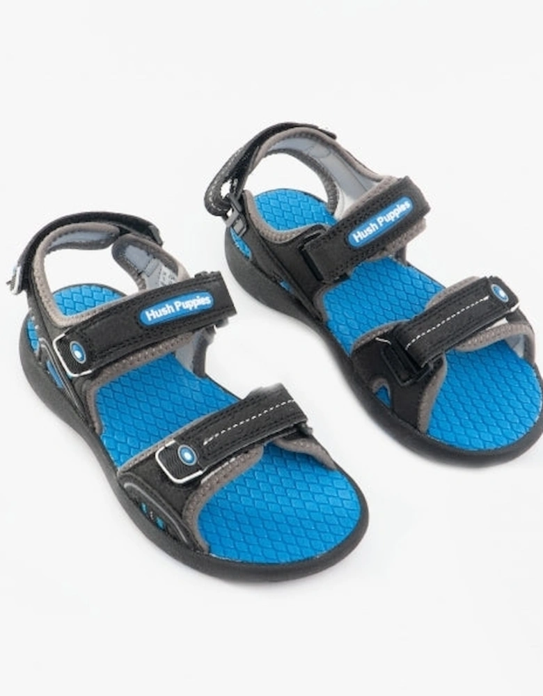 MARIO Kids Touch Fasten Sandals Black