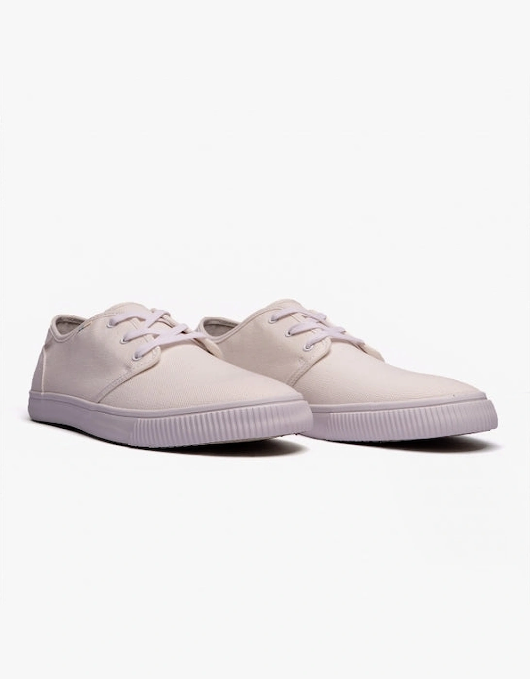 CARLO Mens Canvas Trainers White