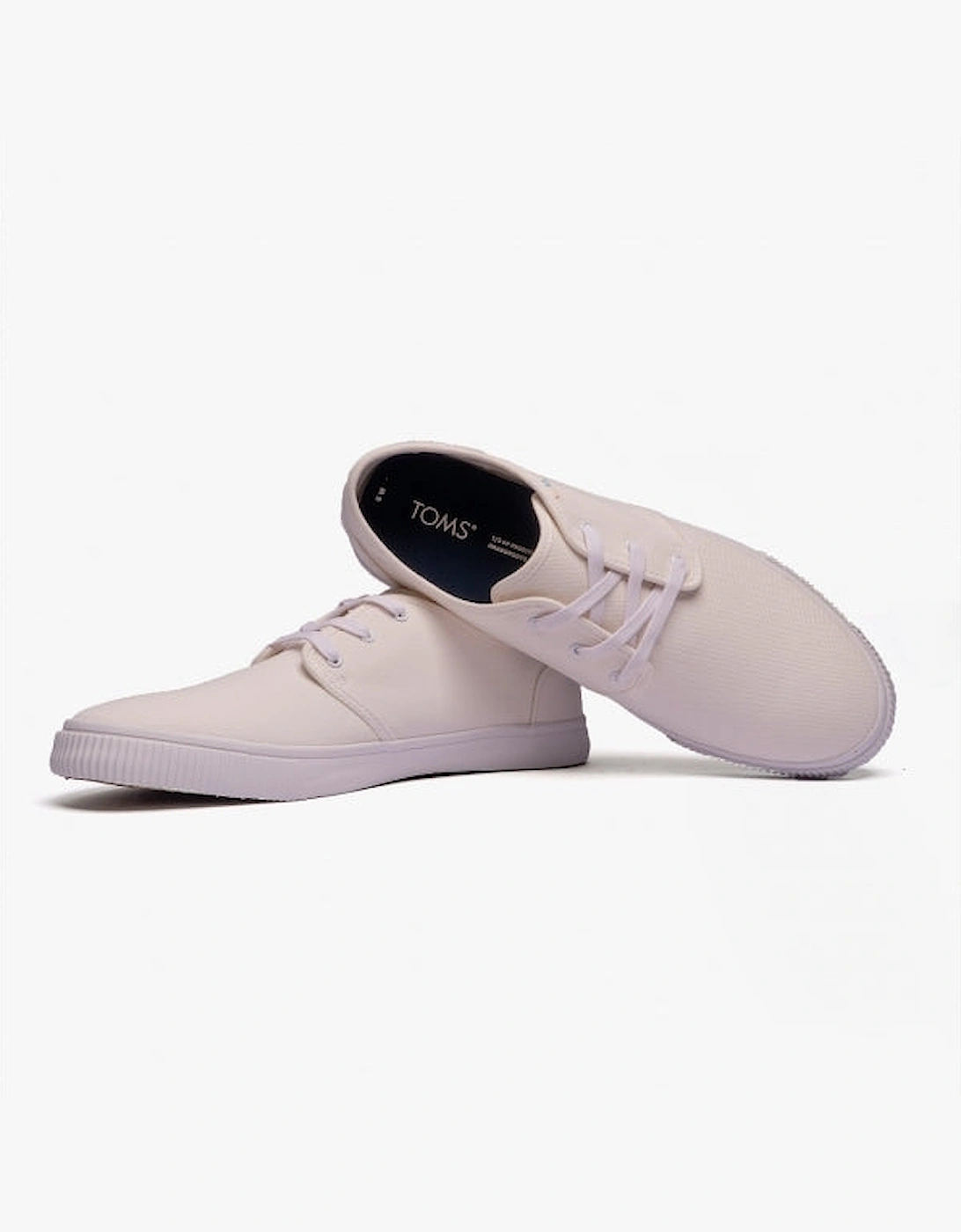 CARLO Mens Canvas Trainers White