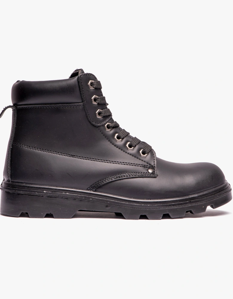 M569A Unisex Leather Safety Boots Black