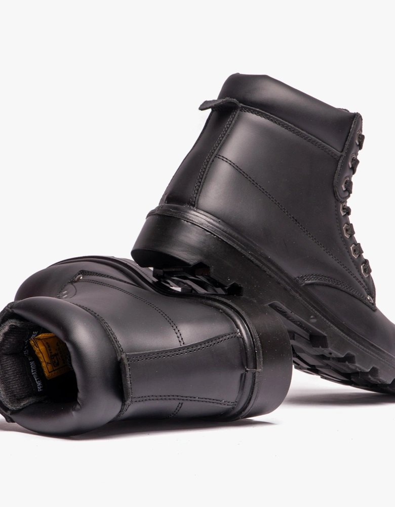 M569A Unisex Leather Safety Boots Black