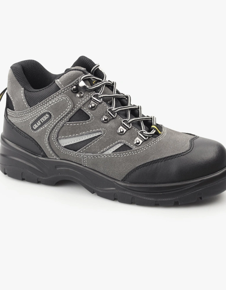 M685F Unisex Suede Hiking Safety Boots Grey/Black