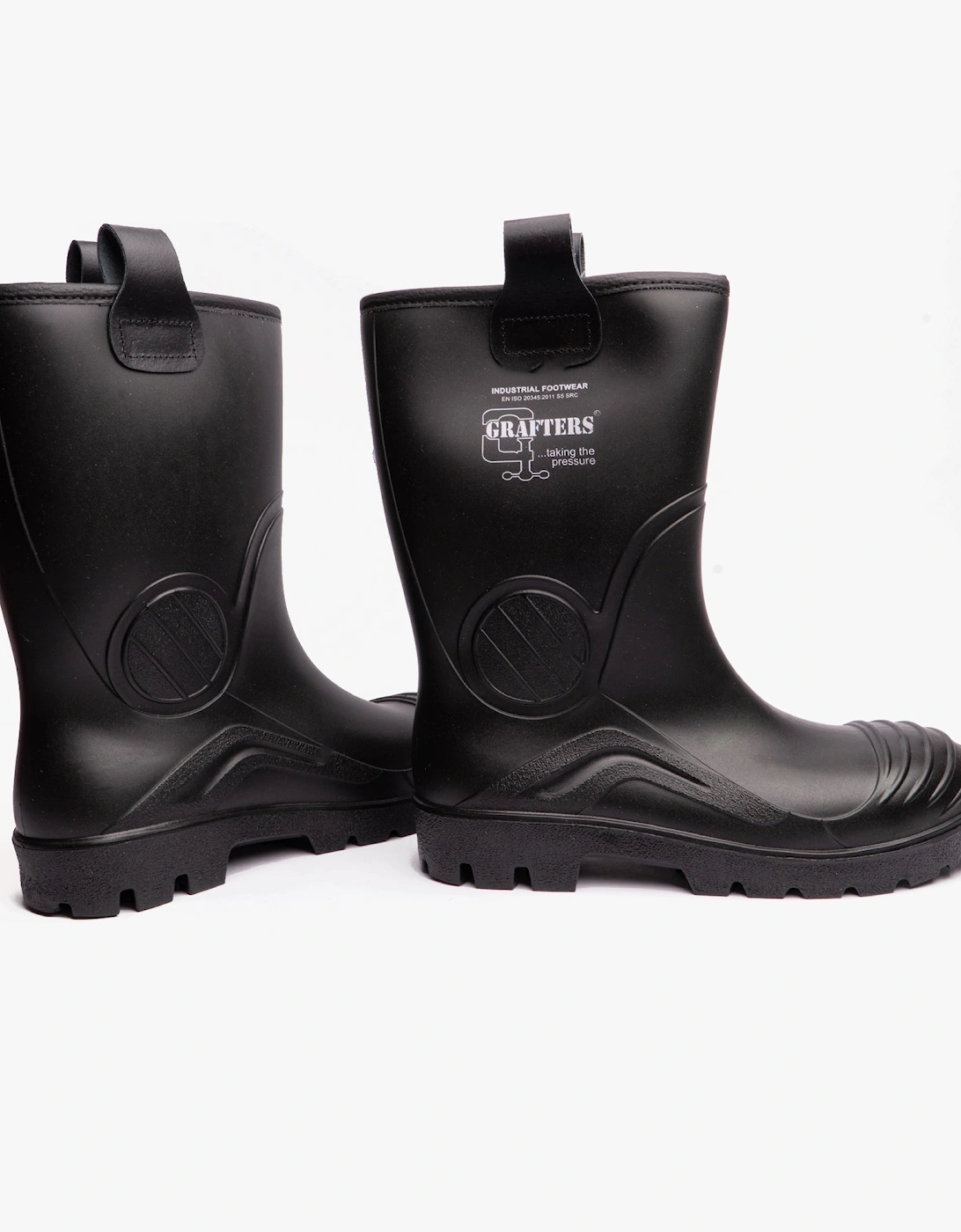 M928A Mens Safety Rigger Wellies Boots Black