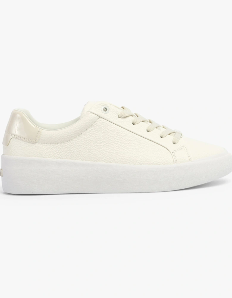 VULCANISED LACE UP Womens Trainers White/Dk Ecru