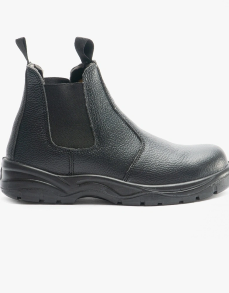 M955A Mens Leather Chelsea Safety Boots Black