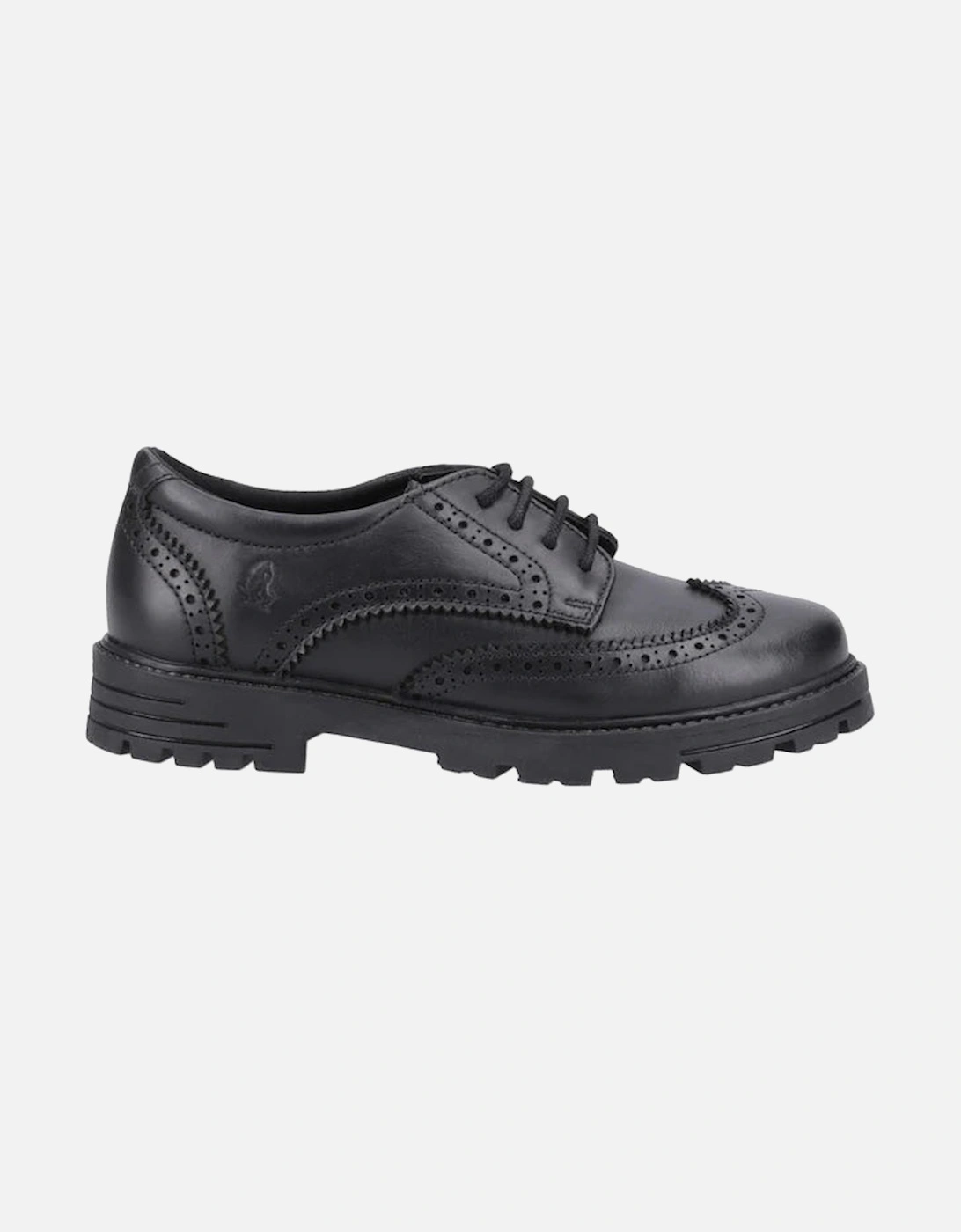 MAXINE Girls Leather School Shoes Black, 5 of 4