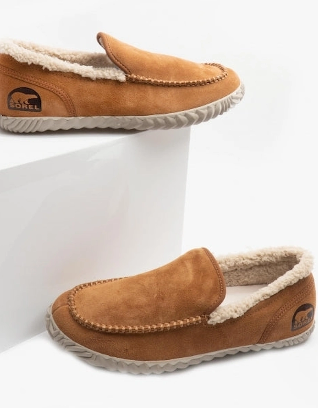 DUDE MOC Mens Suede Moccasins Elk