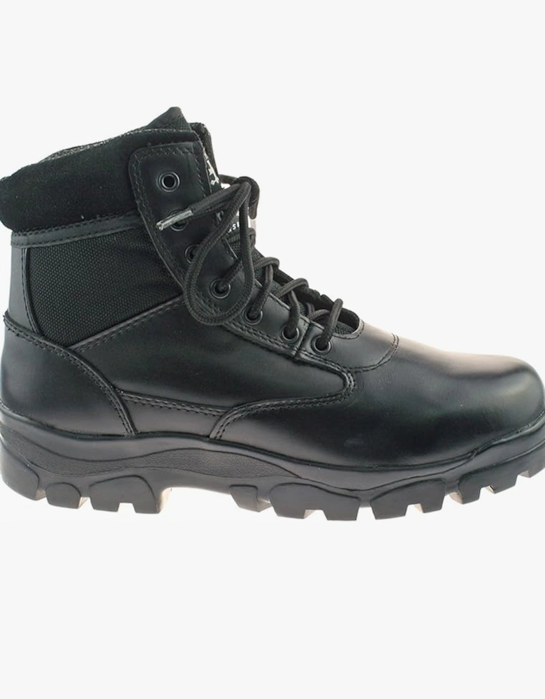 SHERMAN Unisex Leather Work Boots Black