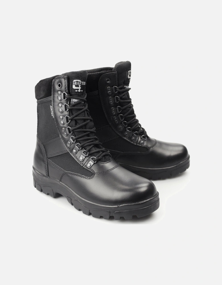 SNIPER Unisex Waterproof Leather Work Boots Black