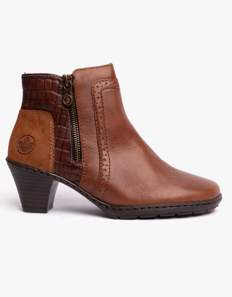 57186-24 Womens Leather Boots Brown