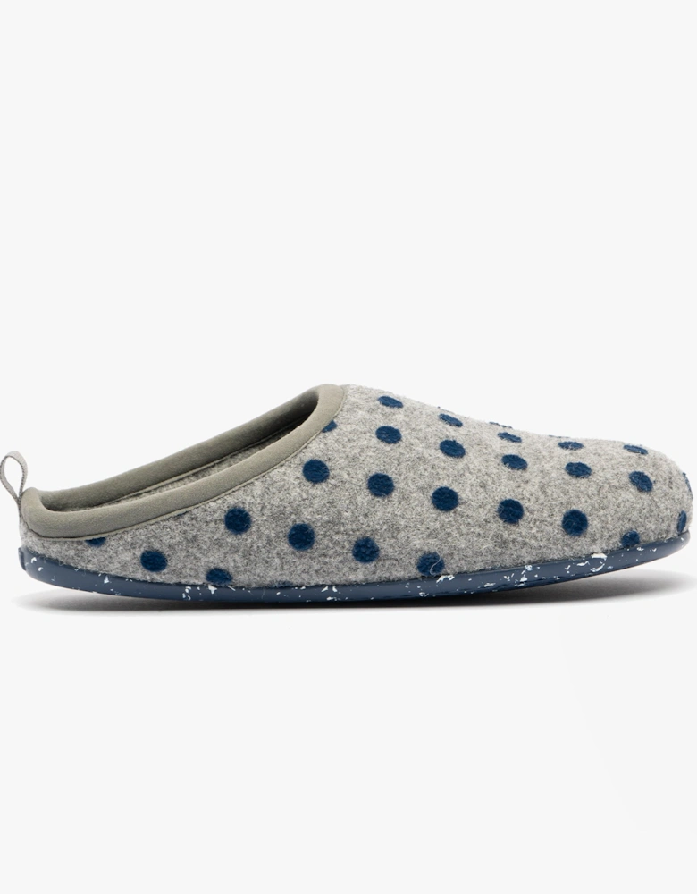 WABI Womens Mule Slippers Grey/Blue