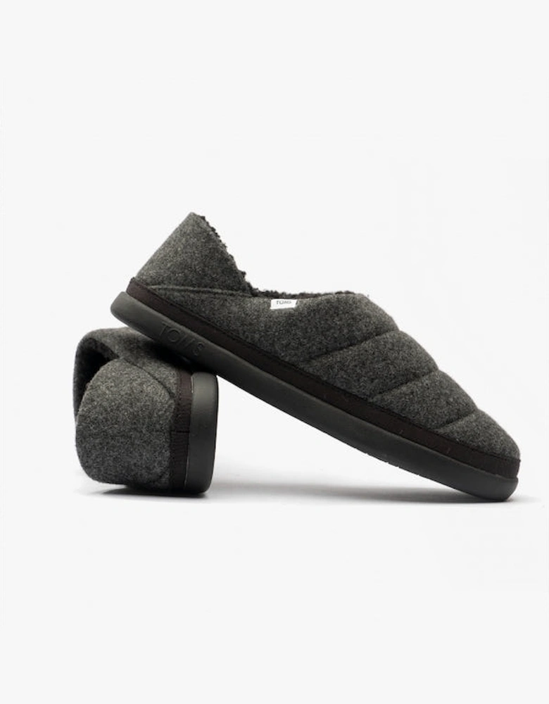 EZRA Womens Slippers Black/Grey