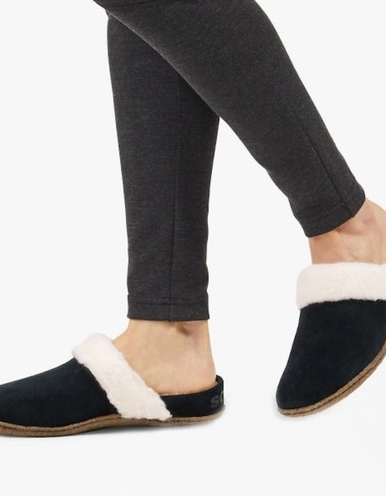 NAKISKA SLIDE II Womens Mule Slippers Black/Natural