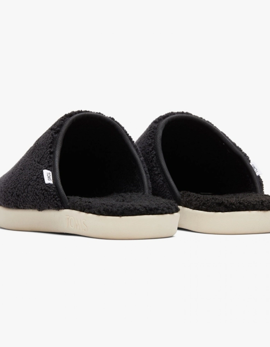 HARBOR FELT Mens Mule Slippers Black/White