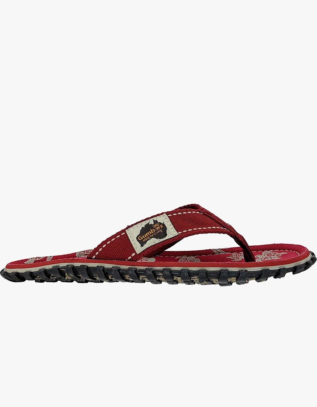 ISLANDER Unisex Cotton Flip Flops Pacific Red