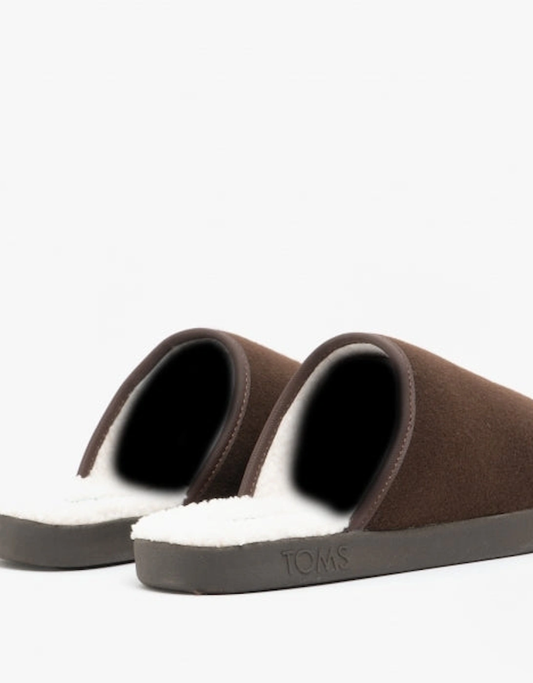 HARBOR Mens Felt Mule Slippers Brown