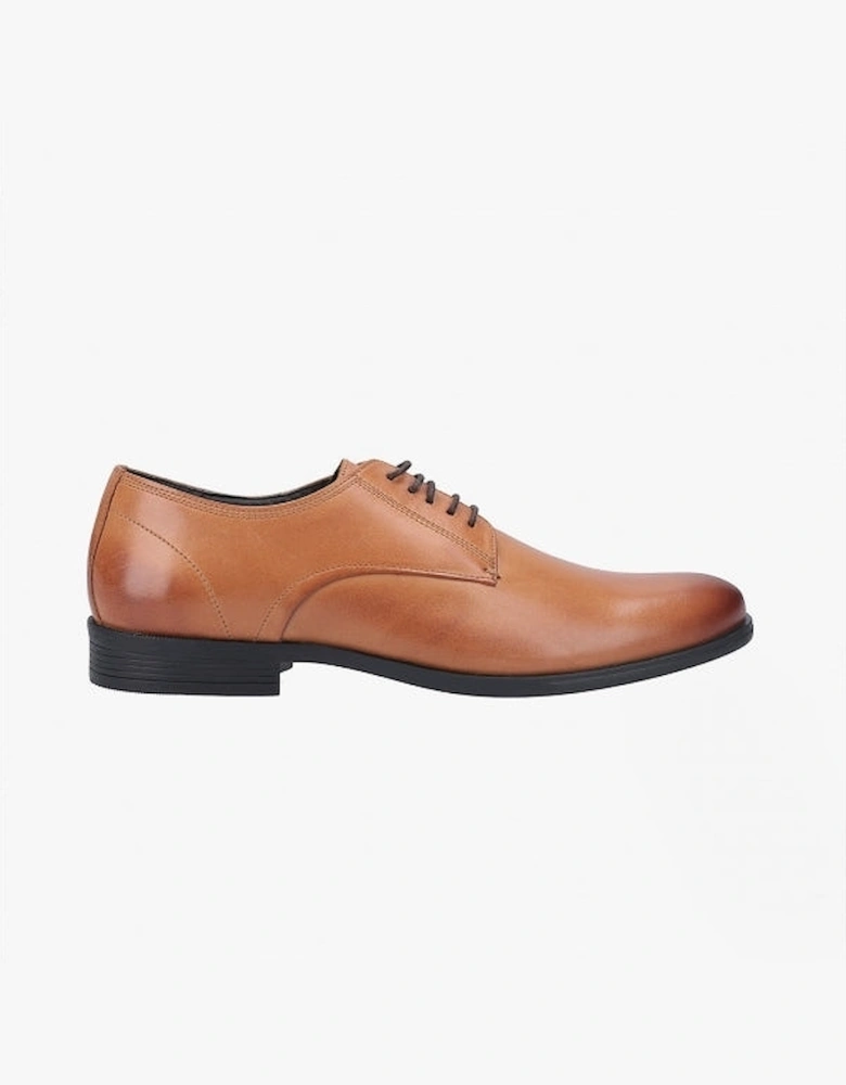 OSCAR CLEAN TOE Mens Leather Derby Shoes Tan