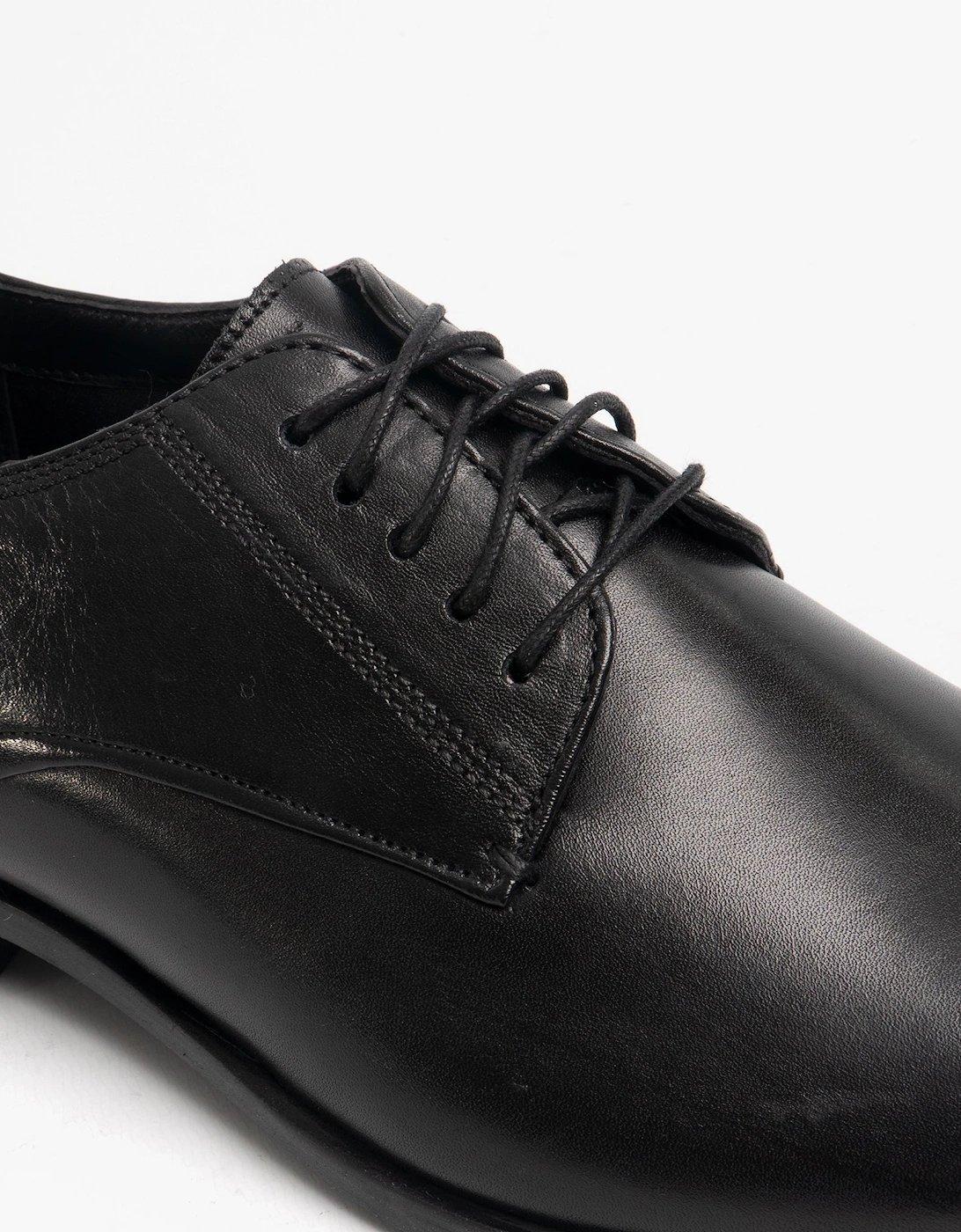 OSCAR Mens Leather Derby Shoes Black