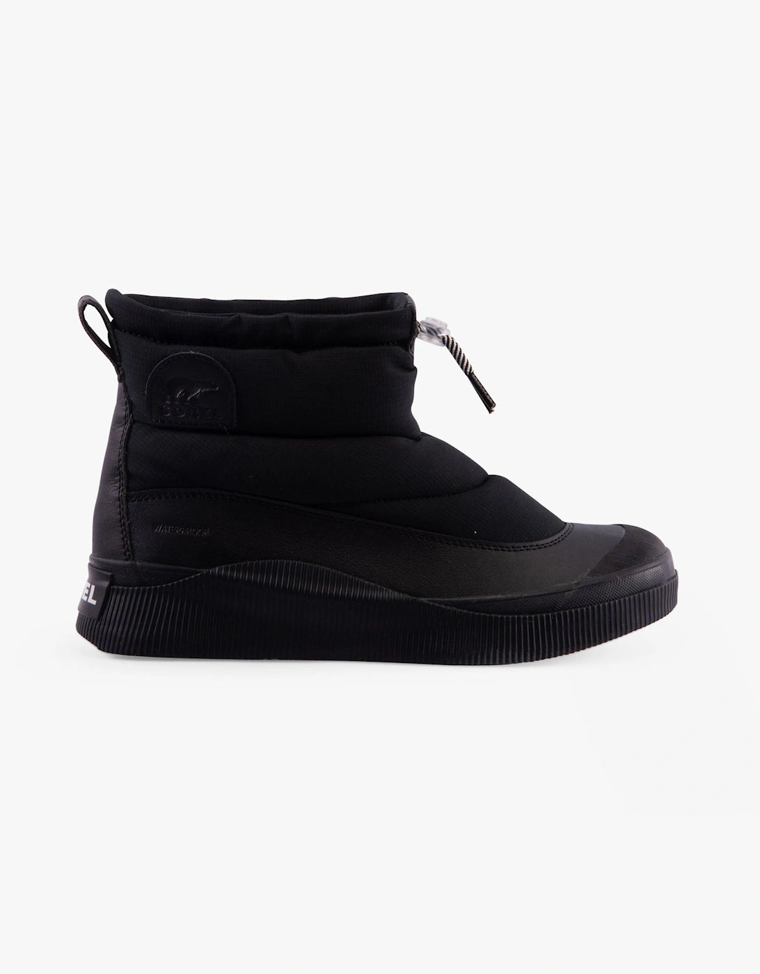 Women's Sorel OUT N ABOUT IV PUFFY Womens Winter Boots Black - Size: 8