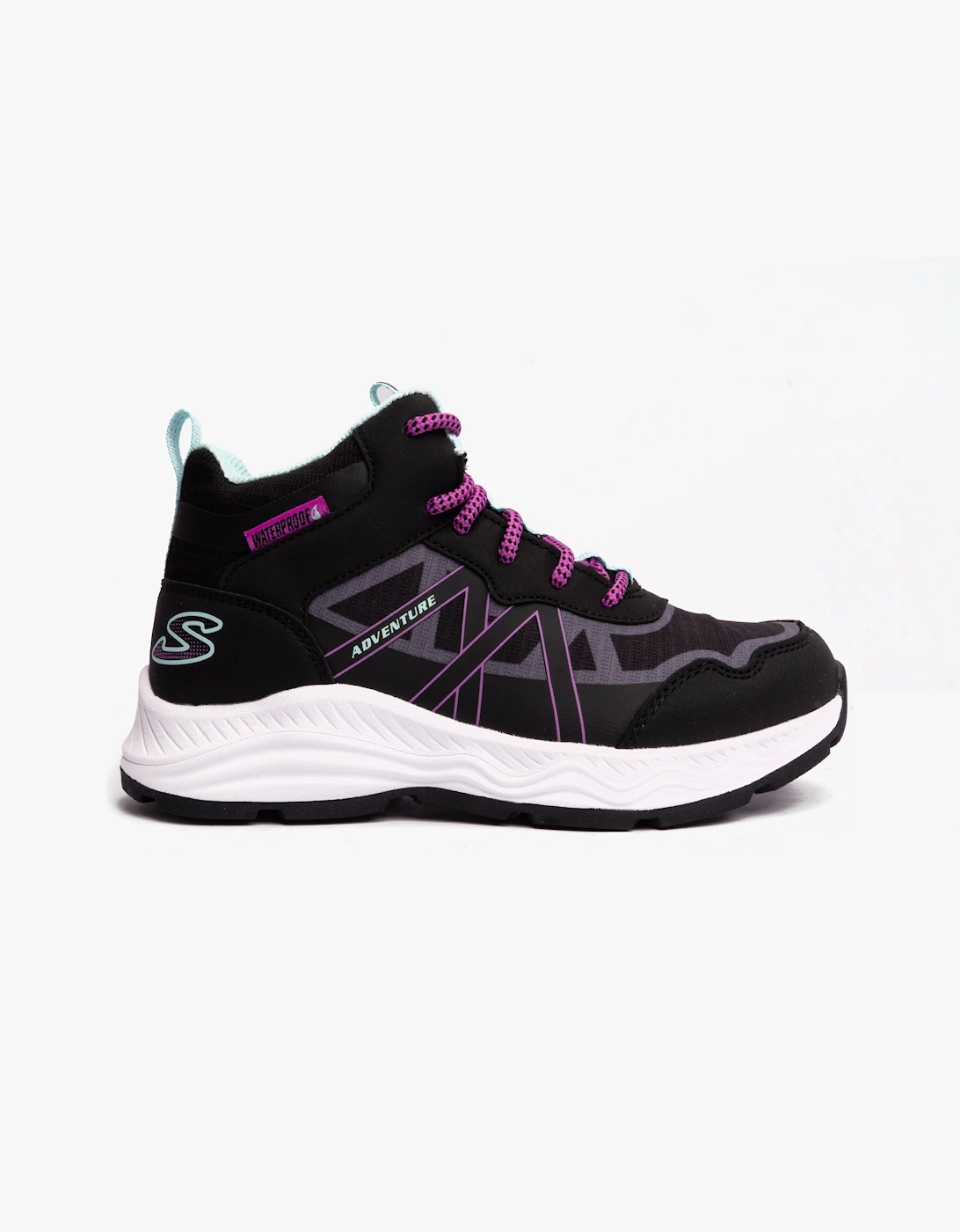 Girl's Skechers 303417L/Bkaq Adventure Blitz - Fun Pursuit Girls Sport Black/Aqua - Multi - Size, Uk 13.5 Small Kids