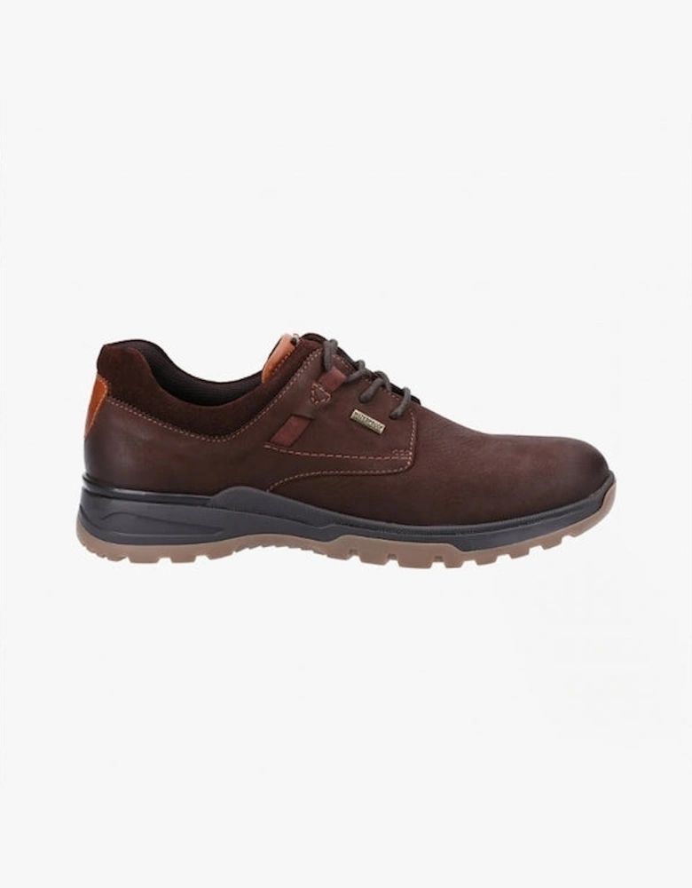 PELE Mens Leather Shoes Brown Nubuck