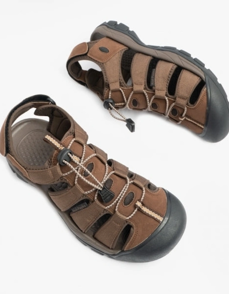 PERU Mens Bungee Sandals Brown