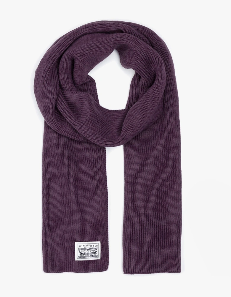 BACKPATCH SCARF Womens Dark Purple