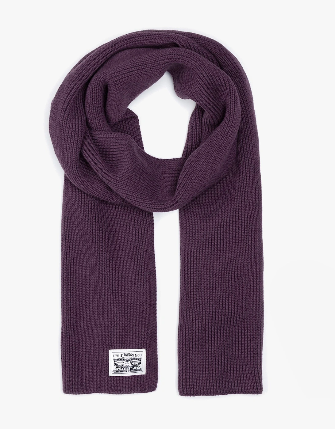 BACKPATCH SCARF Womens Dark Purple, 3 of 2