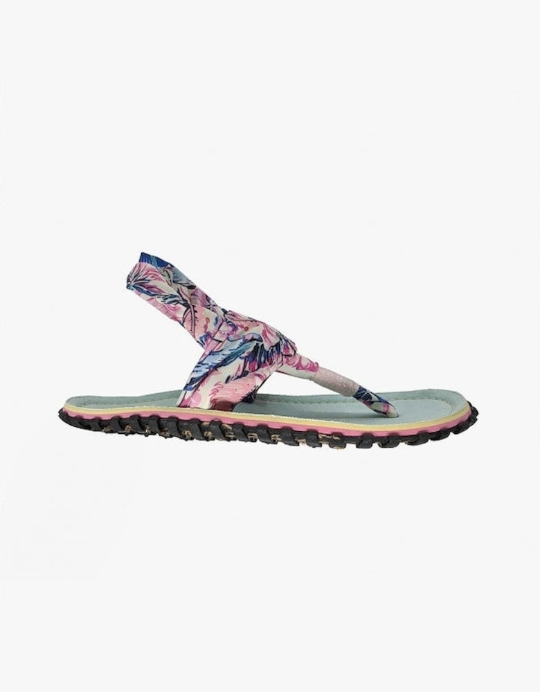 SLINGBACK Womens Textile Sandals Mint/Pink