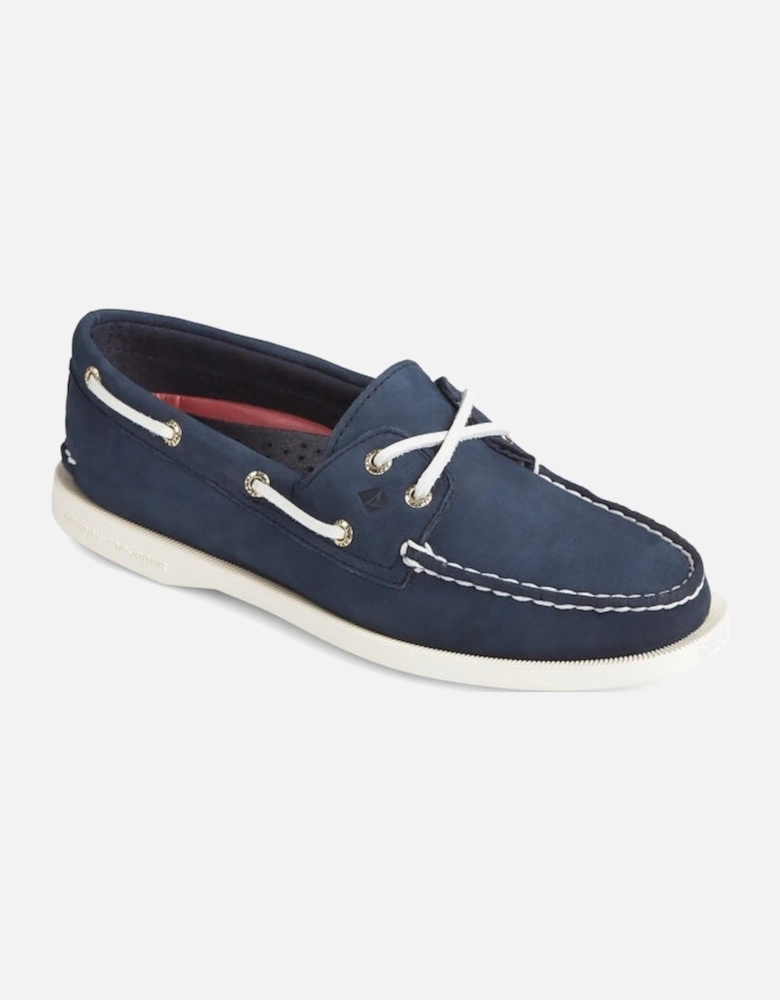 Sperry AUTHENTIC ORIGINAL Womens Leather Boat Shoes Navy