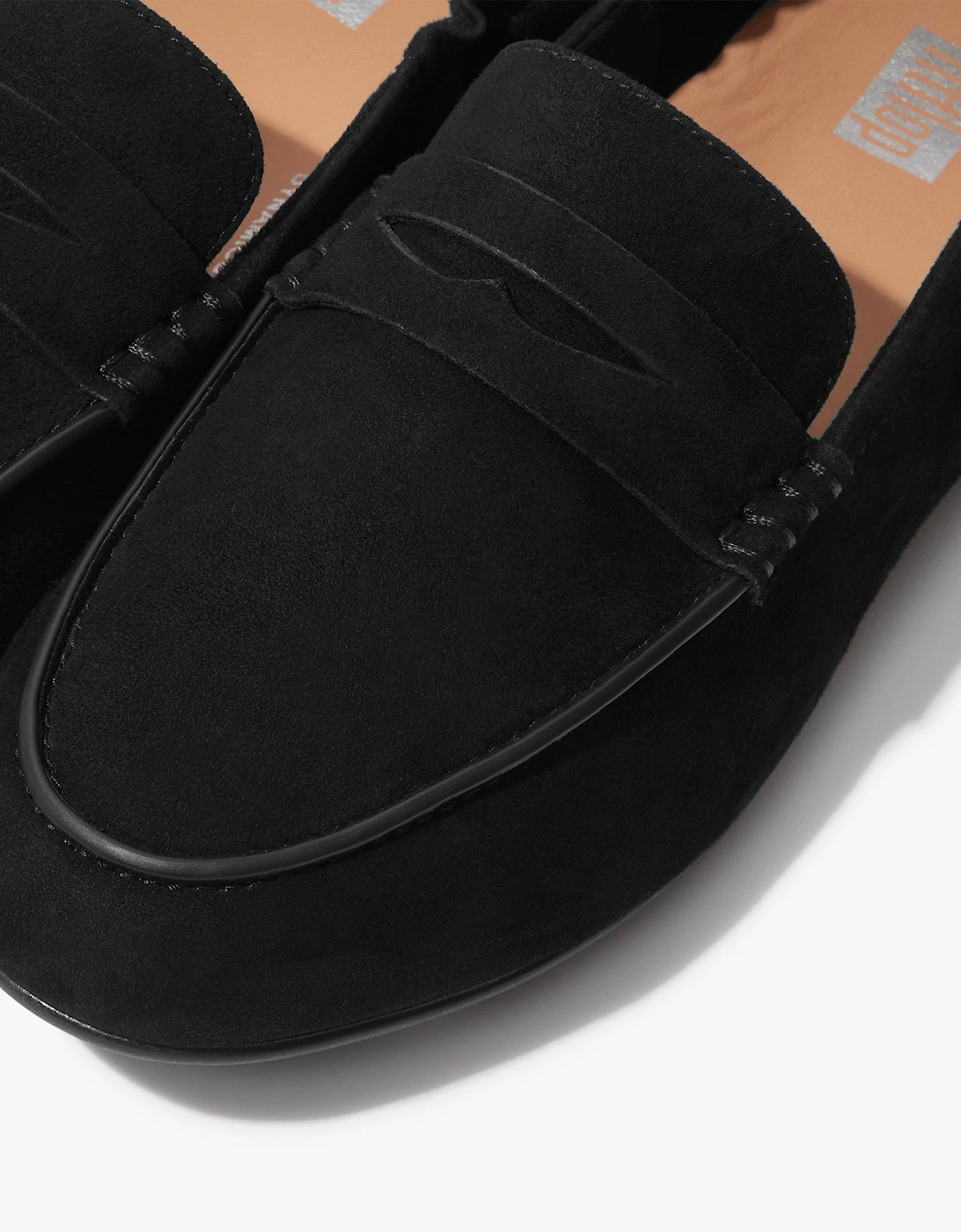 ALLEGRO SUEDE Womens Penny Loafers All Black