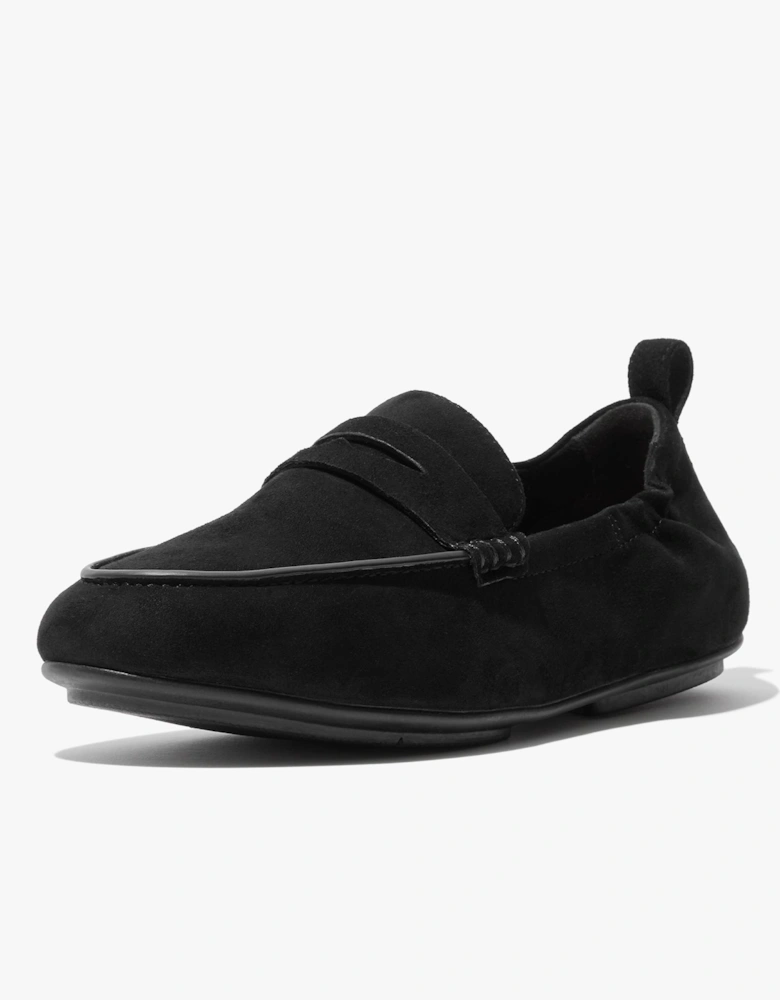 ALLEGRO SUEDE Womens Penny Loafers All Black