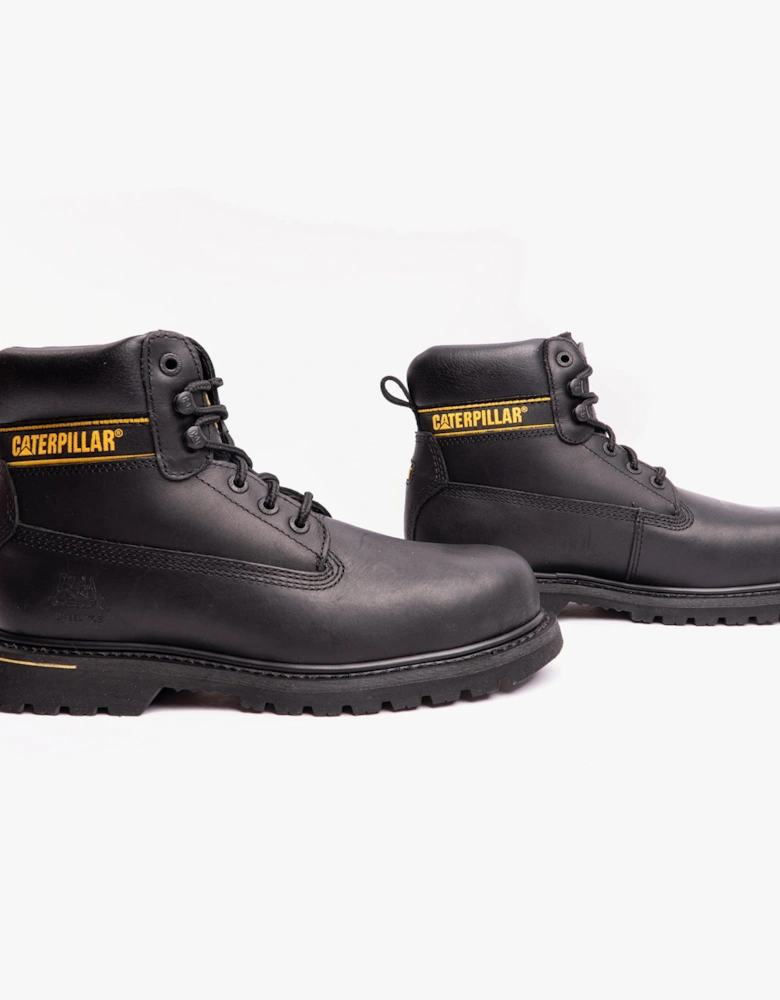 CAT HOLTON SB Mens Leather Safety Boots Black