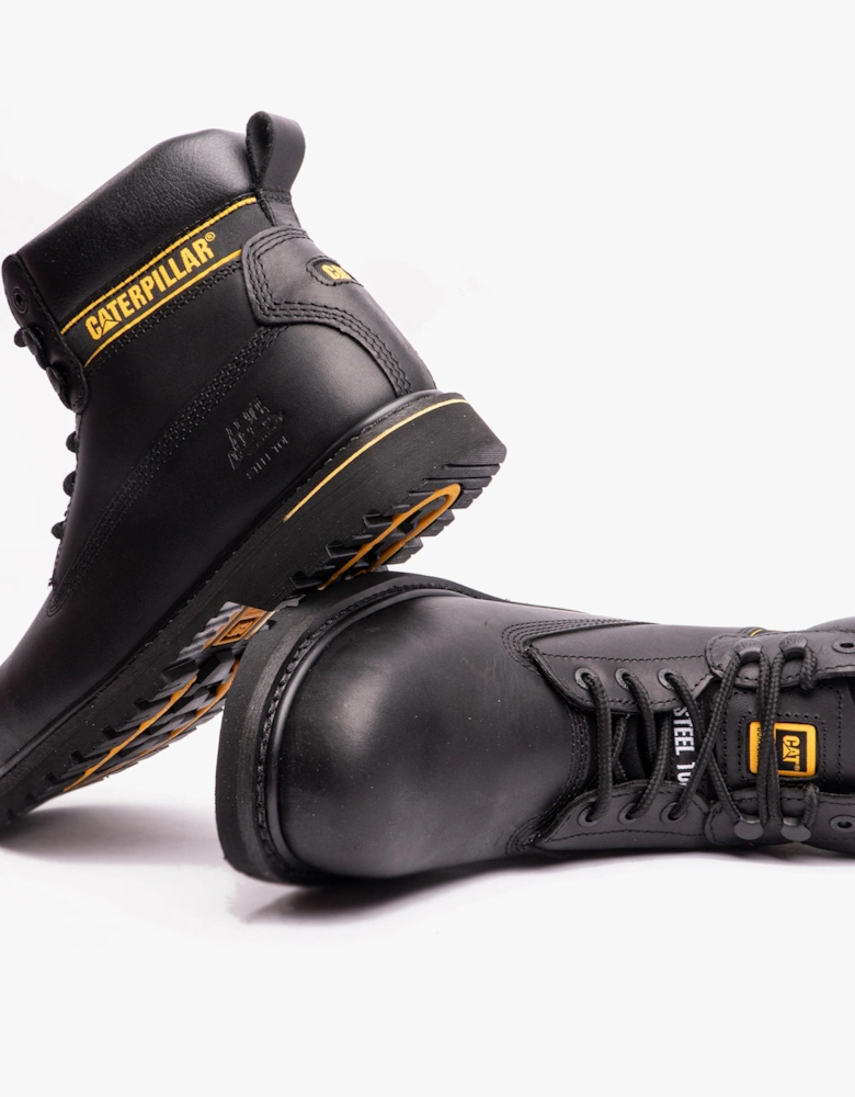 CAT HOLTON SB Mens Leather Safety Boots Black