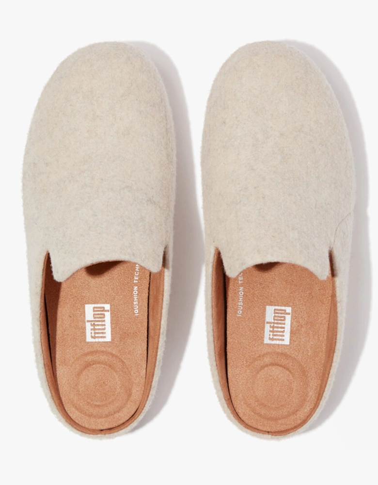 CHRISSIE II HAUS e01 Womens Felt Slippers Ivory