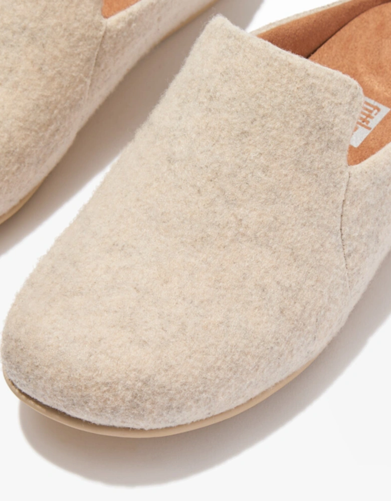 CHRISSIE II HAUS e01 Womens Felt Slippers Ivory